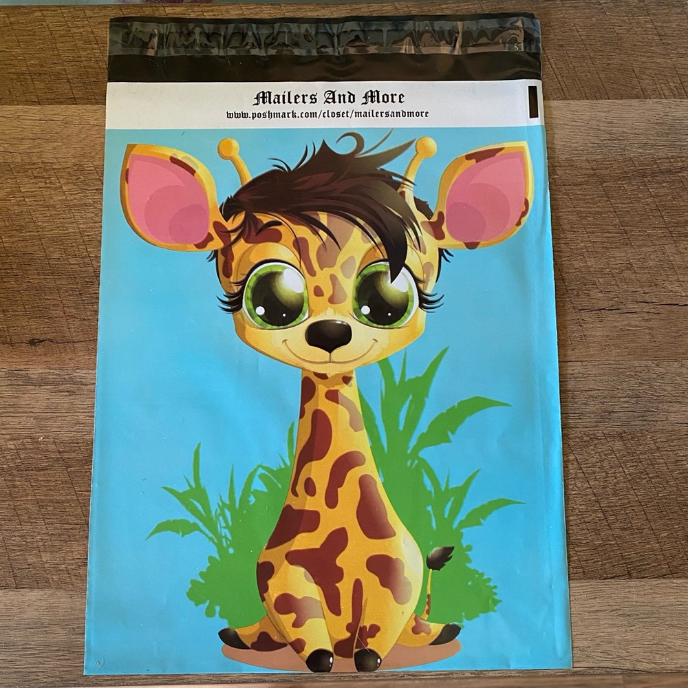 25 10X13 Poly Mailers Baby Giraffe PRICE IS FIRM - Picture 8 of 8